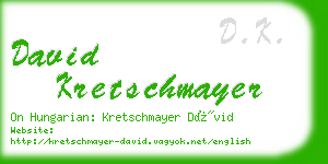 david kretschmayer business card